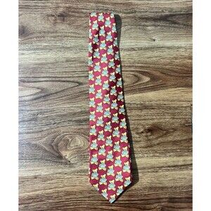Paolo Designed By Paolo Gucci Bear Newspaper Design Tie Pure Silk Made In Italy